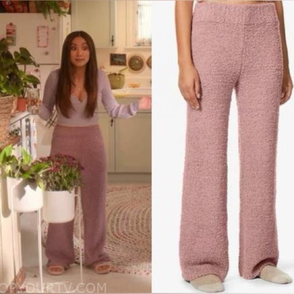 SKIMS Cozy Straight-leg Mid-rise Boucle Knitted Trousers in Rose Clay Sz. S / M - Picture 5 of 12